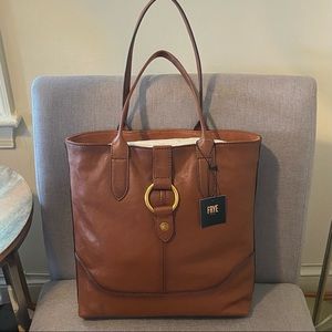 Frye Ring Tote in Cognac NWT